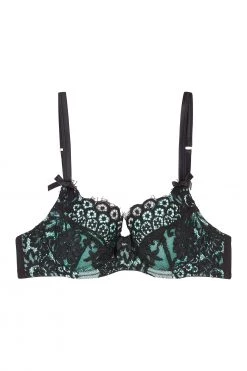 Playful Promises Jaquelina Mint Contrast Plunge Bra Bras