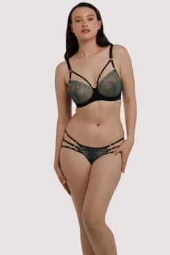 Playful Promises Dakota Green & Gold Snake Brief New In