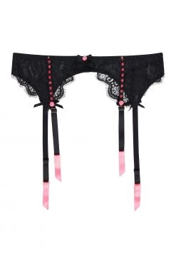 Playful Promises Suspenders Monica Ribbon Slot Suspender Belt