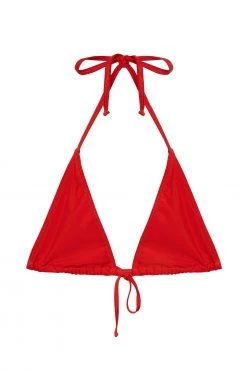 Hustler Red Triangle Bikini Top Swimwear