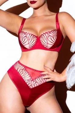 Scantilly By Curvy Kate Fallen Angel Red Balcony Bra Bras
