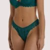 Wolf & Whistle Ariana Teal Everyday Lace Thong Knickers