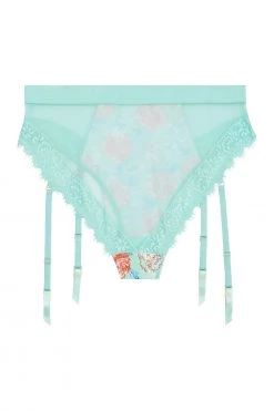 Felicity Hayward X PP Knickers Sabey Mint Floral High Waist Brief