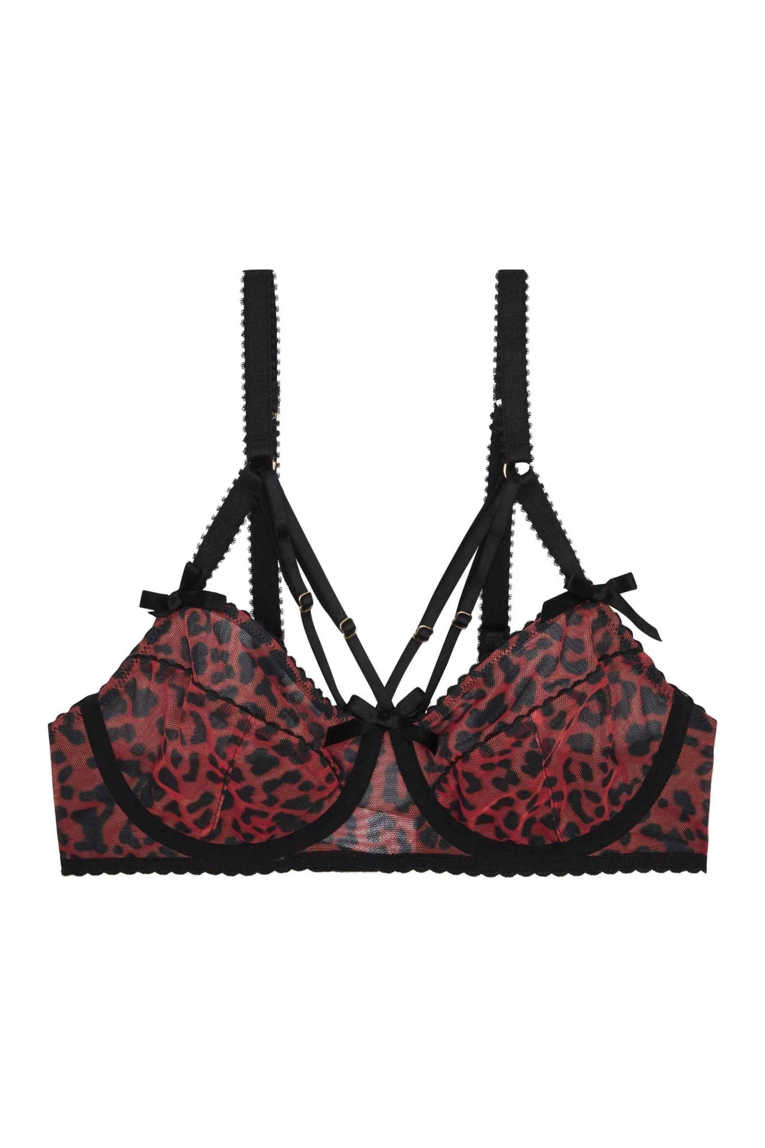 Playful Promises Josie Leopard Mesh Picot Non Padded Bra 12 Playful Promises Josie Leopard Mesh Picot Non Padded Bra