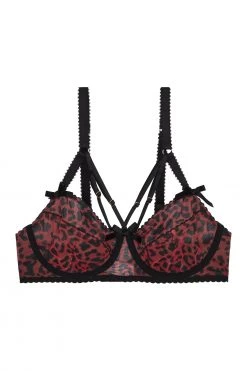 Playful Promises Josie Leopard Mesh Picot Non Padded Bra 23 Playful Promises Josie Leopard Mesh Picot Non Padded Bra