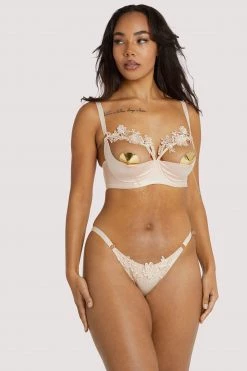 Playful Promises Virginia Peach Guipure Quarter Cup Bra 22 Playful Promises Virginia Peach Guipure Quarter Cup Bra