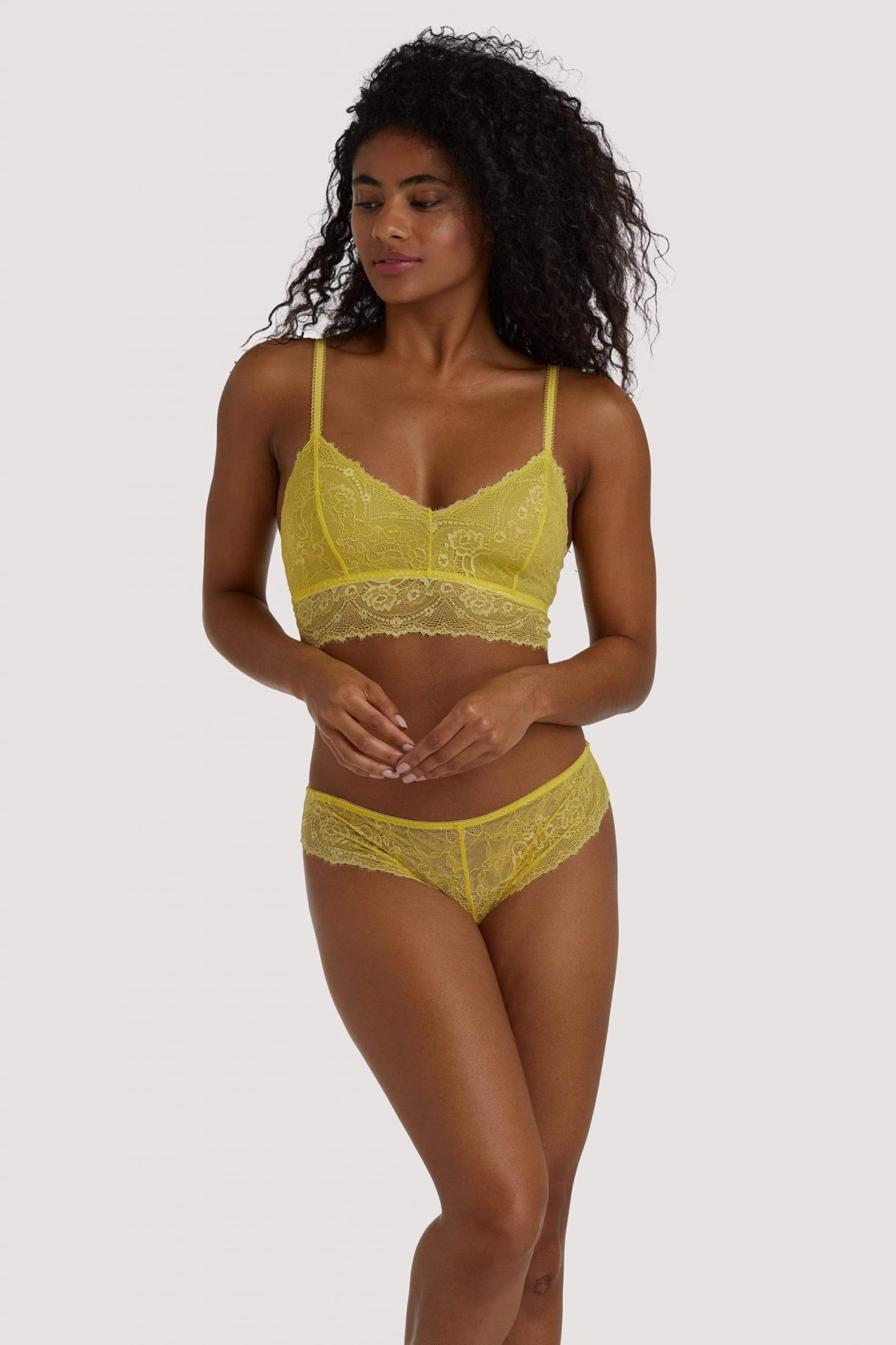 Wolf & Whistle Ariana Yellow Everyday Lace Brief 3 Wolf & Whistle Ariana Yellow Everyday Lace Brief