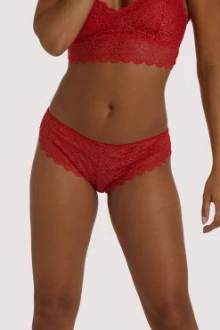 Wolf & Whistle Ariana Red Everyday Lace Brief Knickers