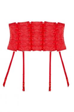Playful Promises Basques & Corsets Florence Red Waspie