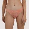 Deja Day Emma Coral Brazilian Lace Brief Knickers