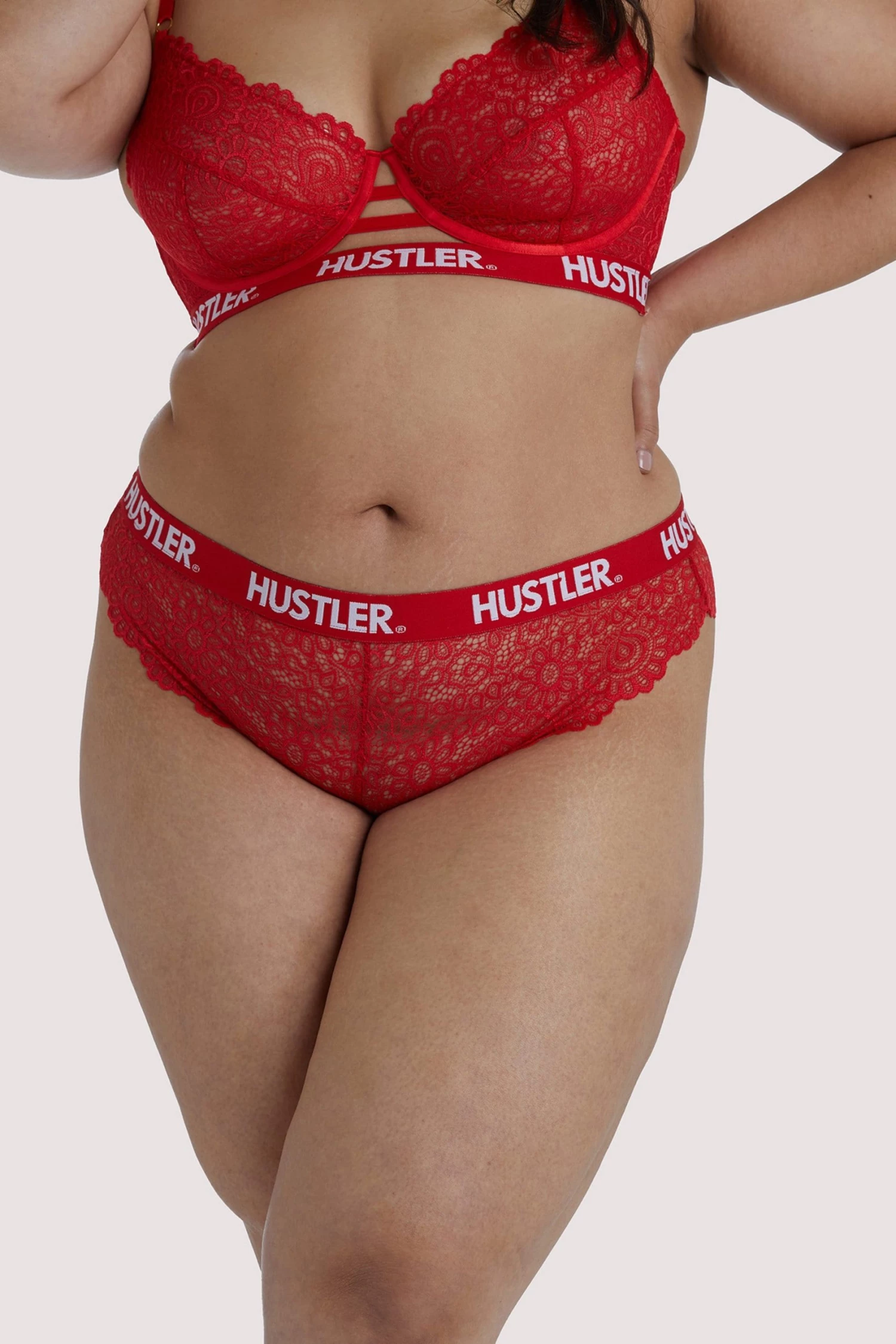 Everyday Lingerie Hustler Branded Red Lace Curve Brief 1 Everyday Lingerie Hustler Branded Red Lace Curve Brief