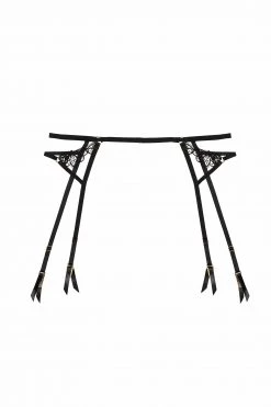 Hustler Becka Black Lace Trim Suspender