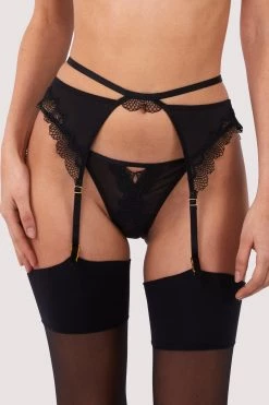 Hustler Tallie Lace Trim Cut Out Suspender