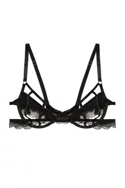 Hustler Tallie Lace Trim Cut Out Wired Bra New In