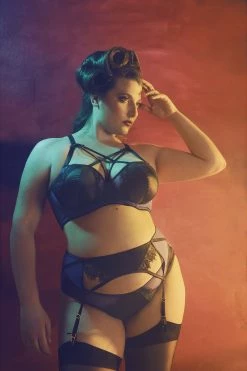 Playful Promises Indigo Curve Lace Picot Brief