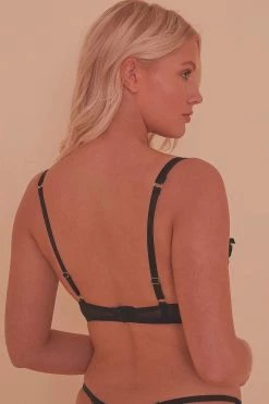 Playful Promises Jaquelina Mustard Contrast Quarter Cup Bra