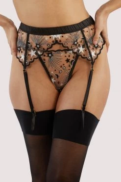 Kilo Brava New In Celestial Embroidered Garter Belt