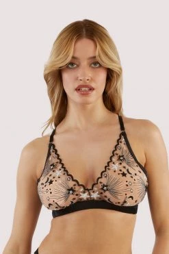 Kilo Brava Celestial Embroidered Triangle Bralette New In