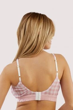 Kilo Brava Pink Gingham Triangle Bralette New In