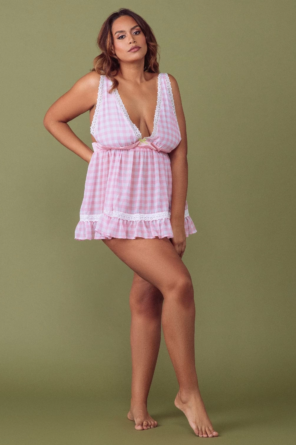 Kilo Brava Mini Pink Gingham Slip New In 2 Kilo Brava Mini Pink Gingham Slip New In