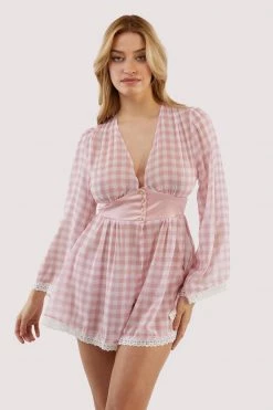 Kilo Brava New In Mini Pink Gingham Robe