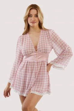 Kilo Brava New In Mini Pink Gingham Robe