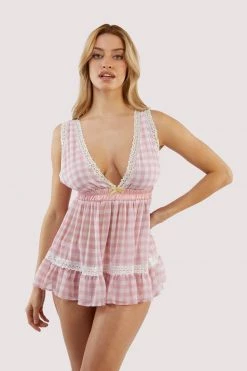 Kilo Brava Mini Pink Gingham Slip New In 8 Kilo Brava Mini Pink Gingham Slip New In