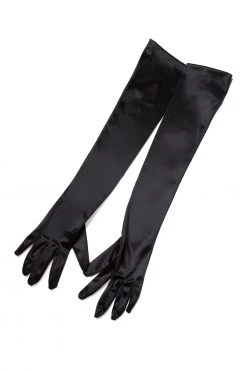 Bettie Page Lingerie Satin Gloves