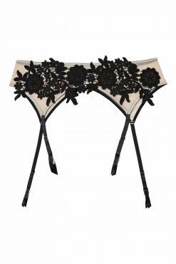 Playful Promises Curve Exclusive Alaina Illusion Mesh And Black Applique Suspender