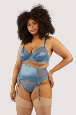 Playful Promises Olympia Storm Grey Diamante Detail Waspie New In