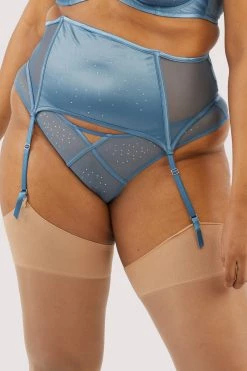 Playful Promises Olympia Storm Grey Diamante Detail Waspie New In