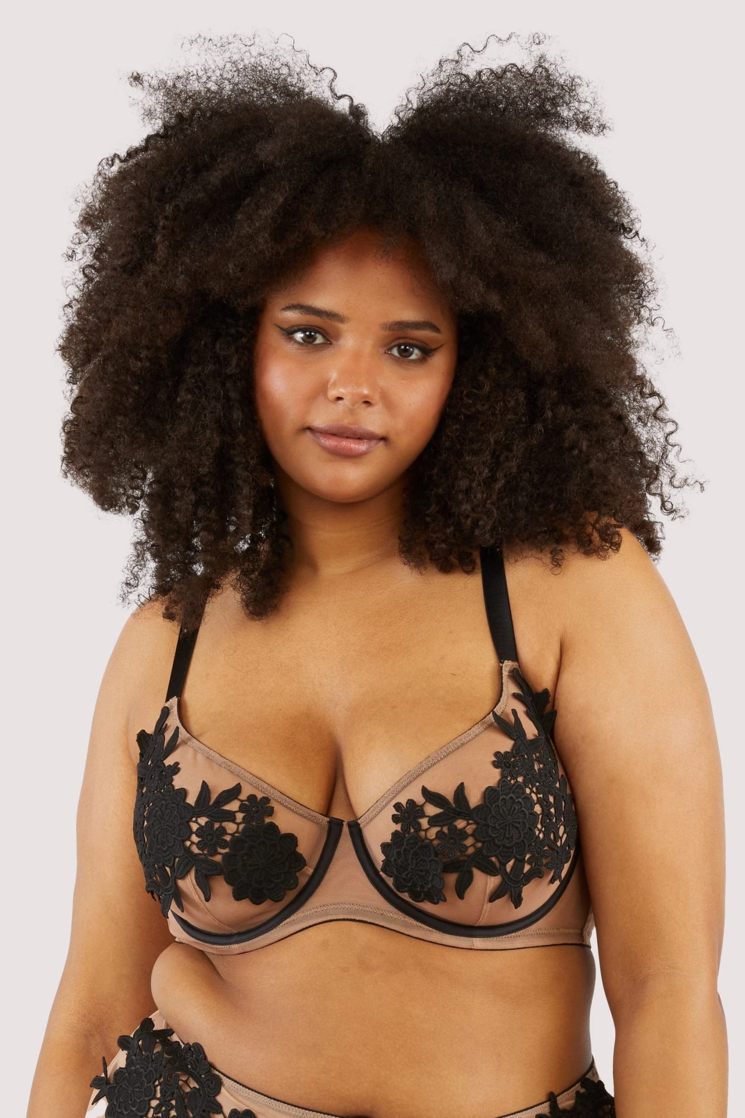 Playful Promises Curve Exclusive New In Alaina Illusion Mesh And Black Applique Bra 2 Playful Promises Curve Exclusive New In Alaina Illusion Mesh And Black Applique Bra