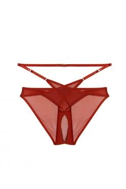 Playful Promises New In Eddie Rust Crossover Wrap Crotchless Brazilian Brief