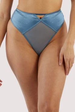 Playful Promises New In Olympia Storm Grey Diamante Detail High Waist Thong 12 Playful Promises New In Olympia Storm Grey Diamante Detail High Waist Thong