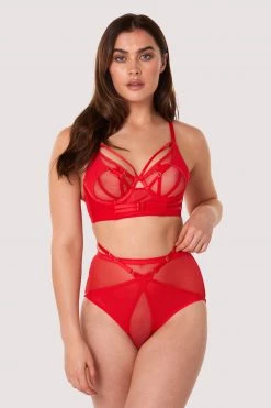 Playful Promises New In Eddie Red Crossover Wrap Bra