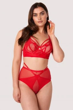 Playful Promises New In Eddie Red Crossover Wrap Bra