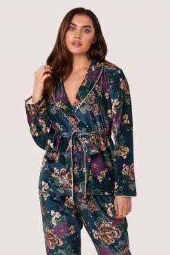 Playful Promises Printed Velvet PJ Set