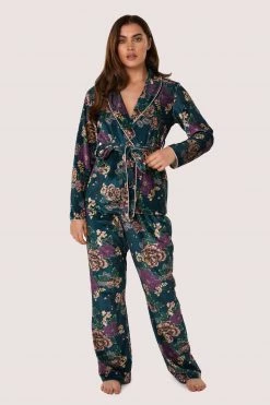 Playful Promises Printed Velvet PJ Set