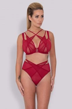 Scantilly By Curvy Kate Bras Black Magic Plunge Red Bra
