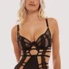 Wolf & Whistle Armelle Black Cut Out Strappy Body