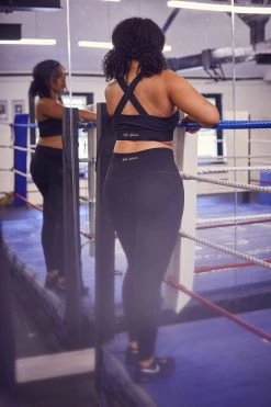 Wolf & Whistle Activewear High Waist Leggings Black Curve